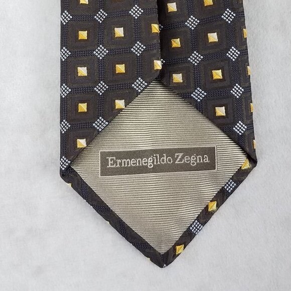 Ermenegildo Zegna 100% Silk Neck Tie Made in Italy - Picture 5 of 5